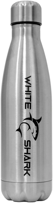 Gertuvė White shark Dvisienis termosas Baltas Shark POSEIDON, 500 ml, sidabro spalvos