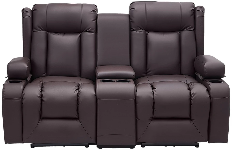 VEVOR Dviejų vietų atlošiama sofa su centriniu console