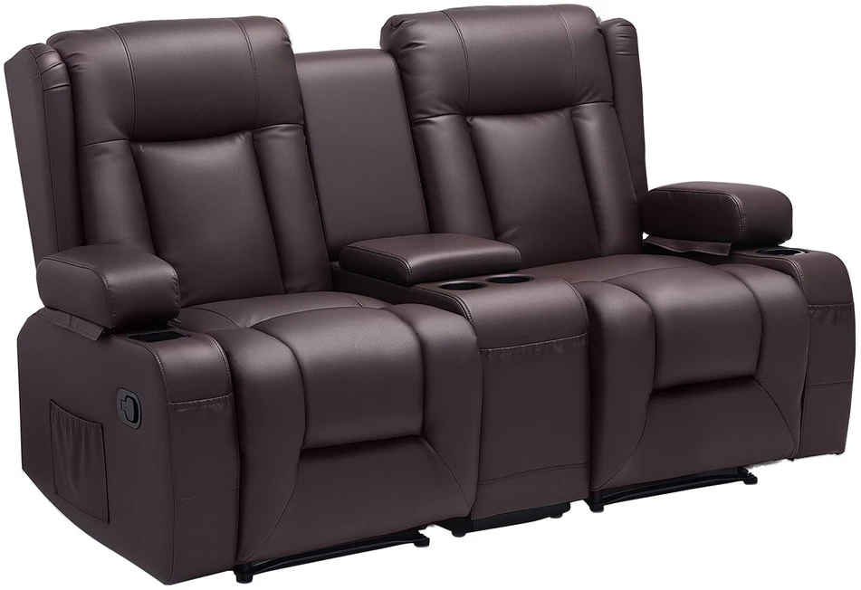 VEVOR Dviejų vietų atlošiama sofa su centriniu console
