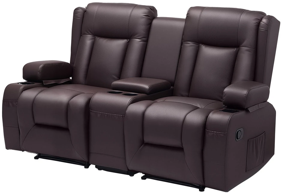 VEVOR Dviejų vietų atlošiama sofa su centriniu console
