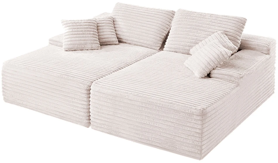 VEVOR Dviguba poilsio sofa iš velvetinio audinio
