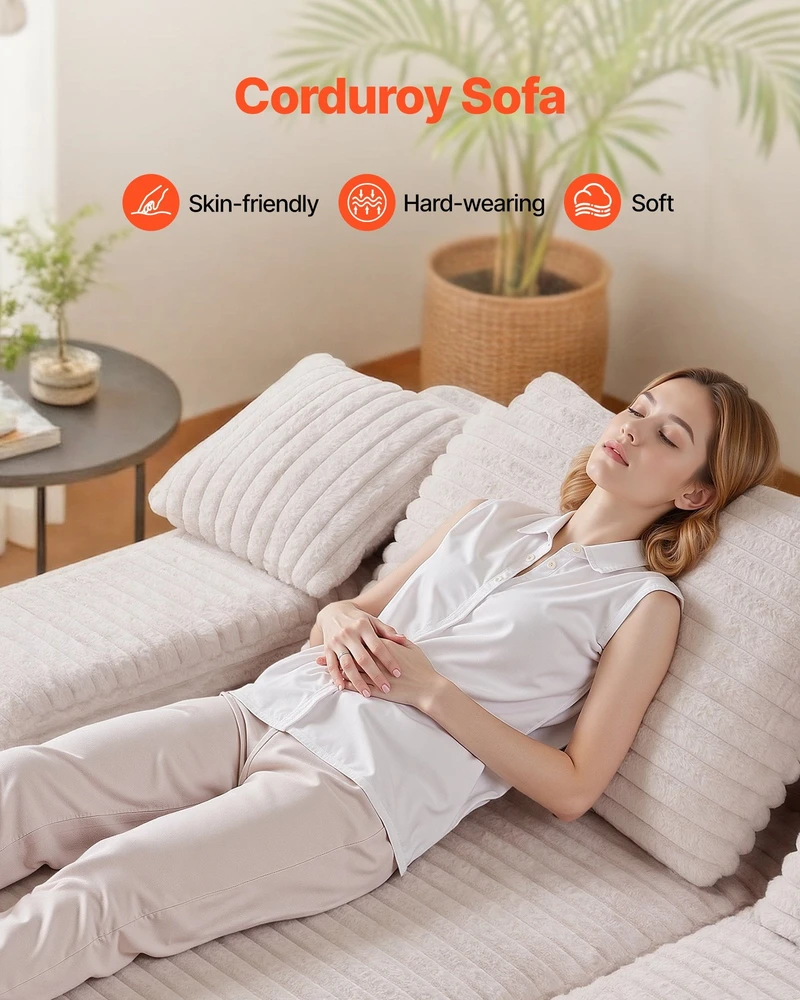 VEVOR Dviguba poilsio sofa iš velvetinio audinio