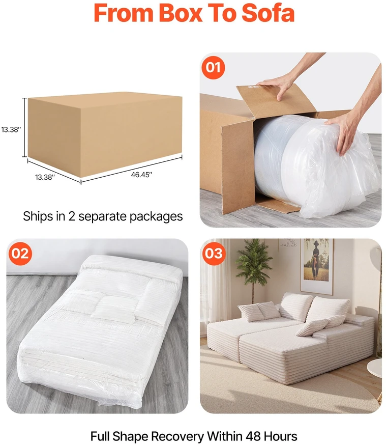 VEVOR Dviguba poilsio sofa iš velvetinio audinio