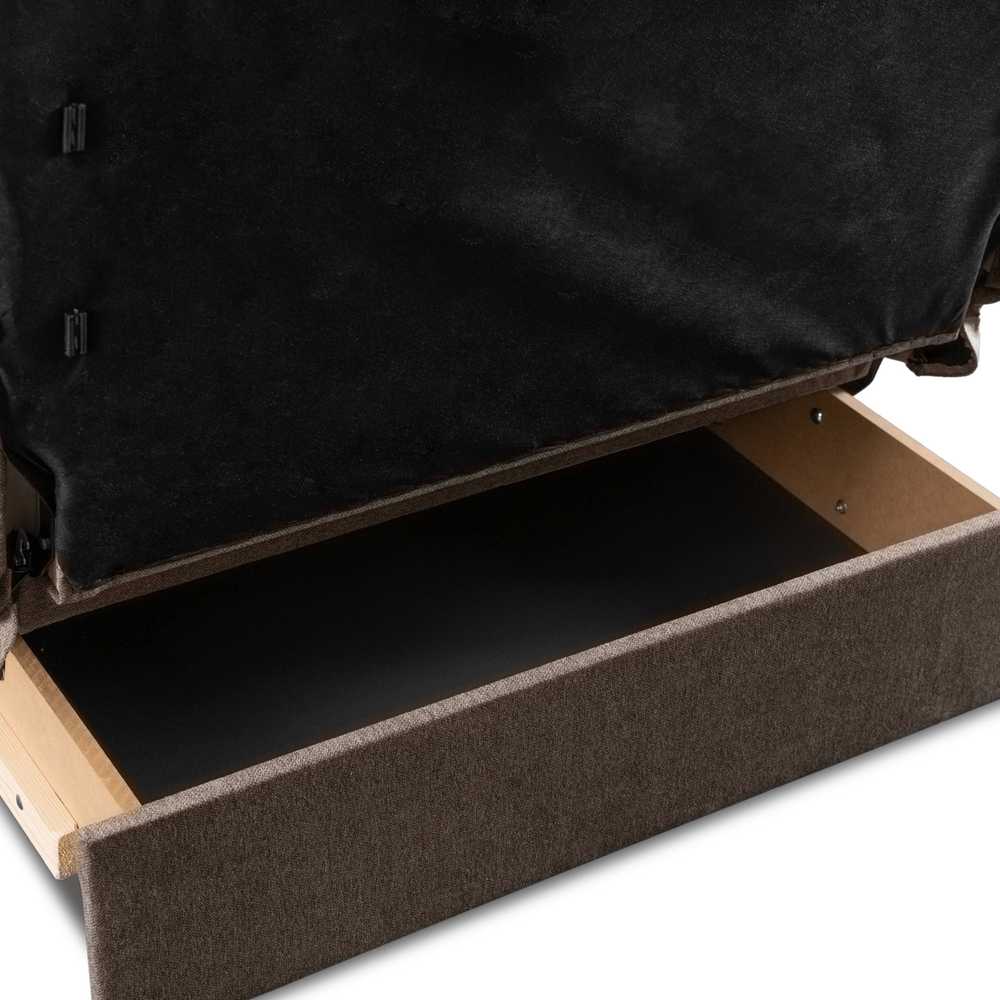 Mebel Elite Dvivietis fotelis-lova MILAN 2, 135 × 110 × 95 cm, smėlio spalvos