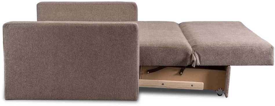 Mebel Elite Dvivietis fotelis-lova MILAN 2, 135 × 110 × 95 cm, smėlio spalvos