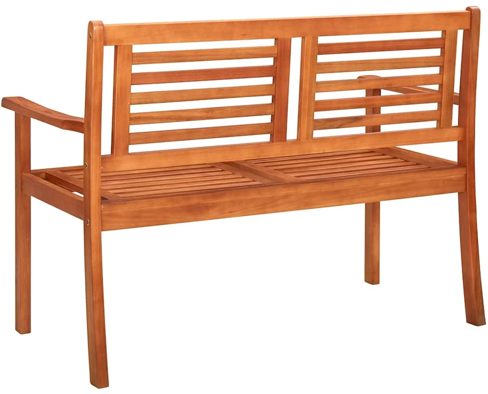 Dvivietis sodo suoliukas su pagalvėle, 120cm, eukalipto masyvas