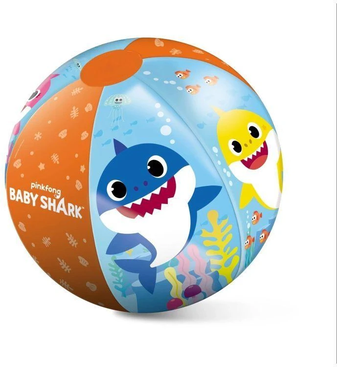 Dydelis pripučiamas paplūdimio kamuolys su "Baby Shark" motyvu MONDO