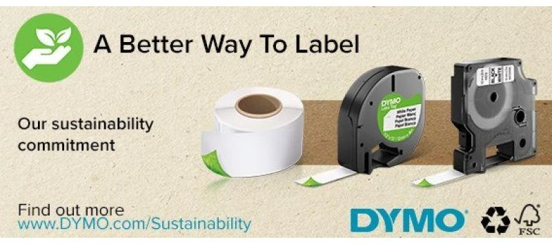 Juostelė DYMO D1 12mm x 7m, vinilinė, juoda ant balto / S0720530 45013
