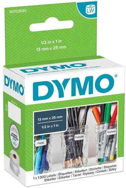 DYMO LW - Multi-Purpose Labels - 13 x 25 mm - S0722530 Balta Lipni spausdintuvo etiketė