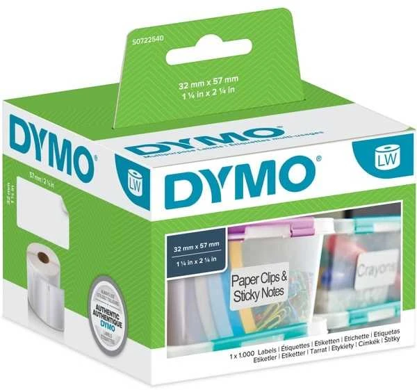 Etiketės DYMO LabelWriter 32x57 mm, 1000 vnt. / S0722540 11354