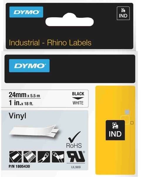 Etiketės Dymo Rhino 1805430 Juodas on Baltas