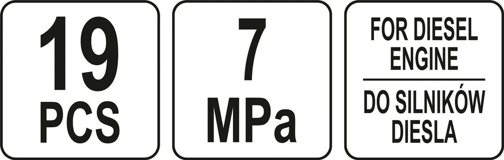 Slėgio matuoklis Yato YT-73072; 19 vnt.