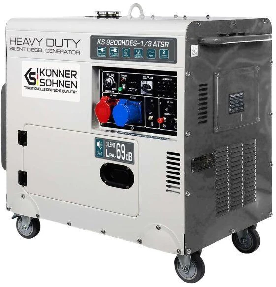 KÖNNER & SÖHNEN dyzelinis generatorius 7,0 kW 230 / 400 V KS 9200HDES-1/3 ATSR (EURO V)