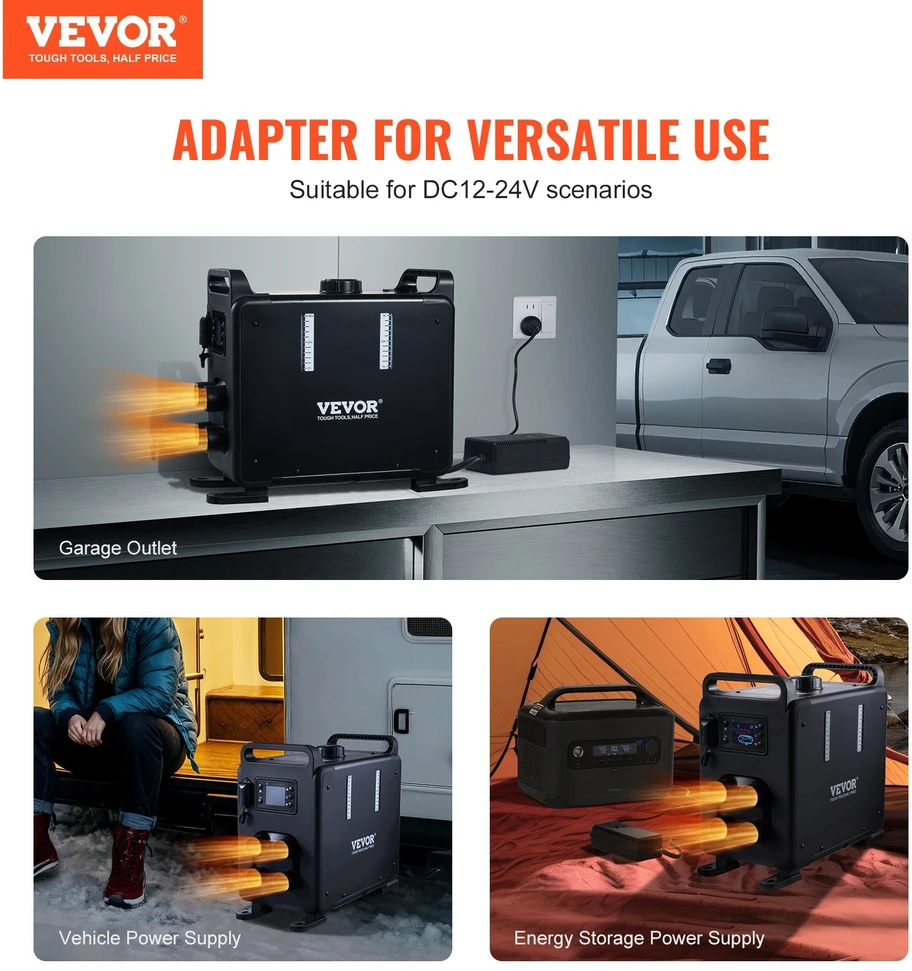 Vevor Dyzelinė automobilių autonominė šildytuvas 12V/24V