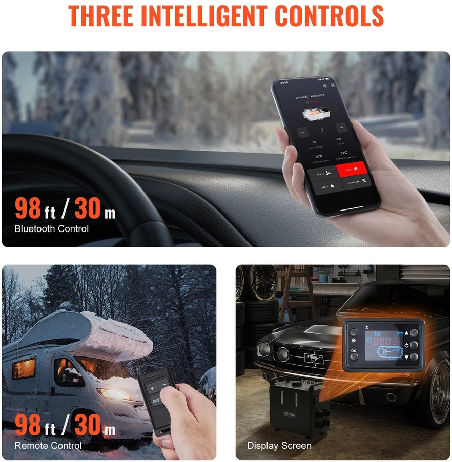 Vevor Dyzelinė automobilių autonominė šildytuvas 12V/24V