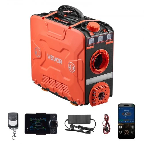 Vevor Portatyvus dyzelinis oro šildytuvas 8kW su Bluetooth valdymu ir LCD ekranu (380 x 150 x 410 mm)