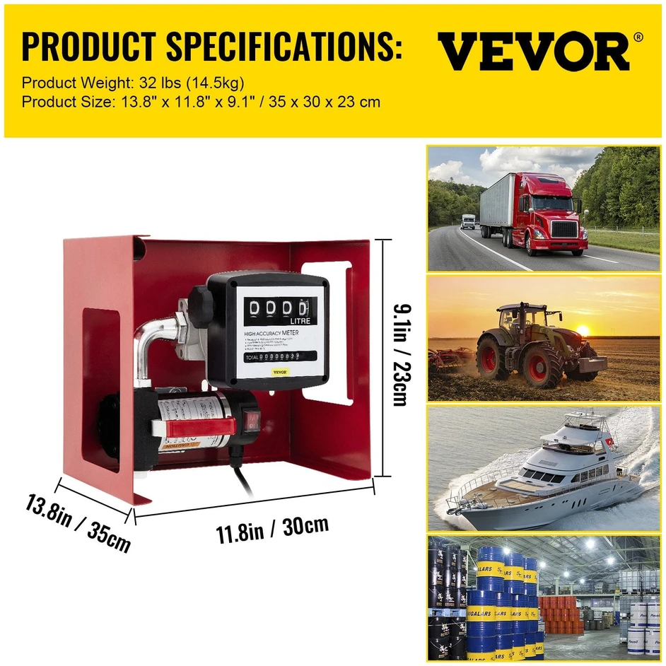 VEVOR Elektrinė 220V dyzelinio kuro pompa