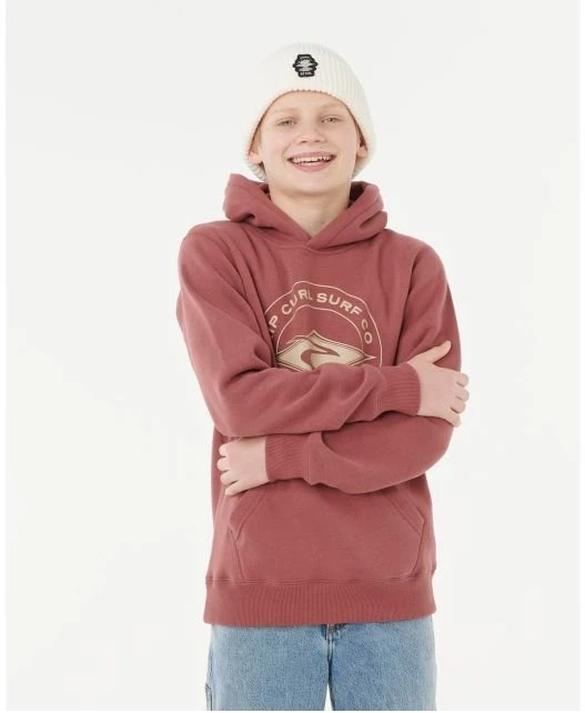 Džemperis berniukams su gobtuvu Rip Curl Stapler Hood, raudonas