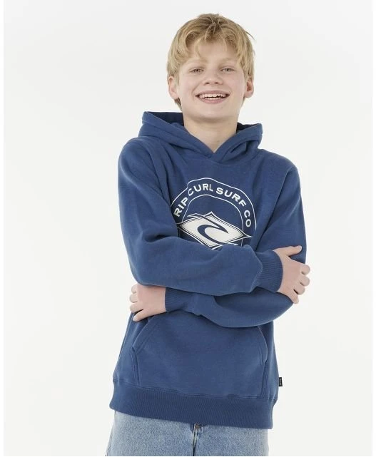 Džemperis berniukams su gobtuvu Rip Curl Stapler Hood, tamsiai mėlynas