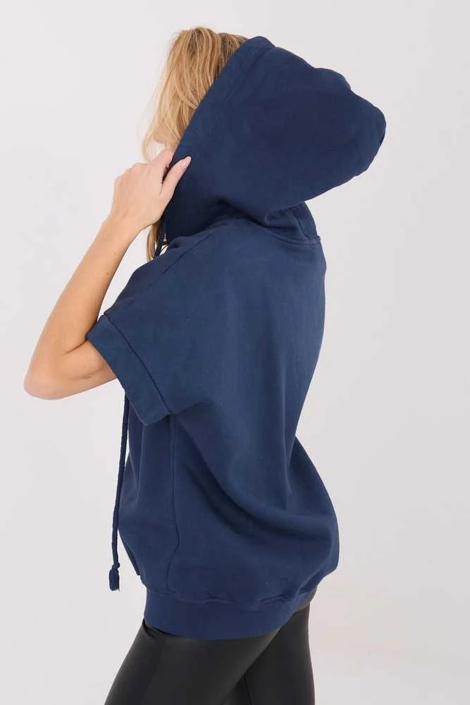 Džemperis moterims su gobtuvu ir užtrauktuku