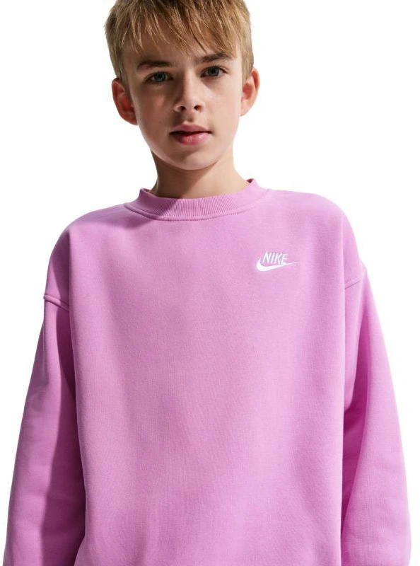 Džemperis Nike Sportswear Club Fleece Kids' rožinės spalvos FD2923 503