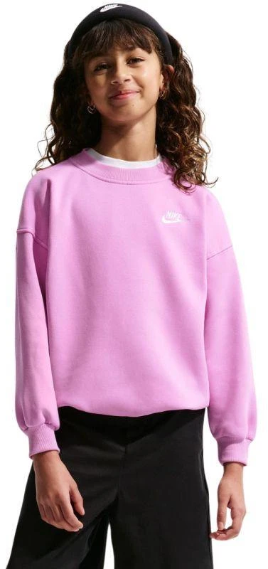 Džemperis Nike Sportswear Club Fleece Kids' rožinės spalvos FD2923 503