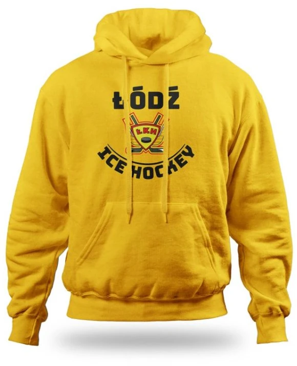 Džemperis su gobtuvu ŁKH Łódź Ice Hockey, juodas