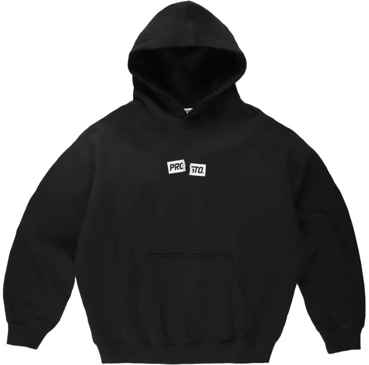 Džemperis su gobtuvu Prosto Crack Box Logo, juodas