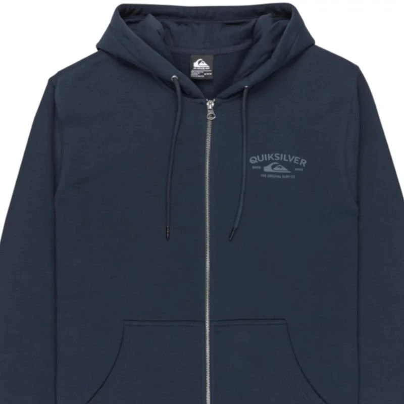Džemperis su gobtuvu Quiksilver Chest Logo, tamsiai mėlynas