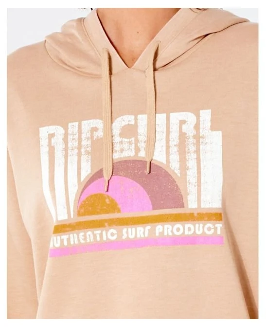 Džemperis su gobtuvu Rip Curl Wave Shapers, rudas