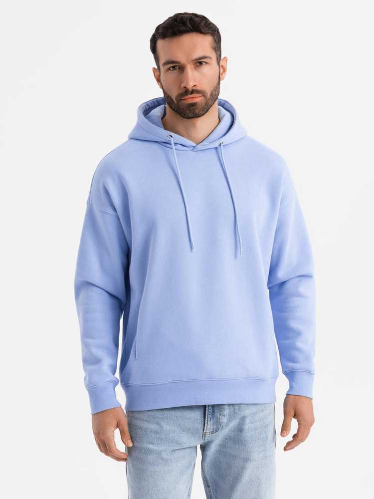 Džemperis su gobtuvu unisex levandų spalvos