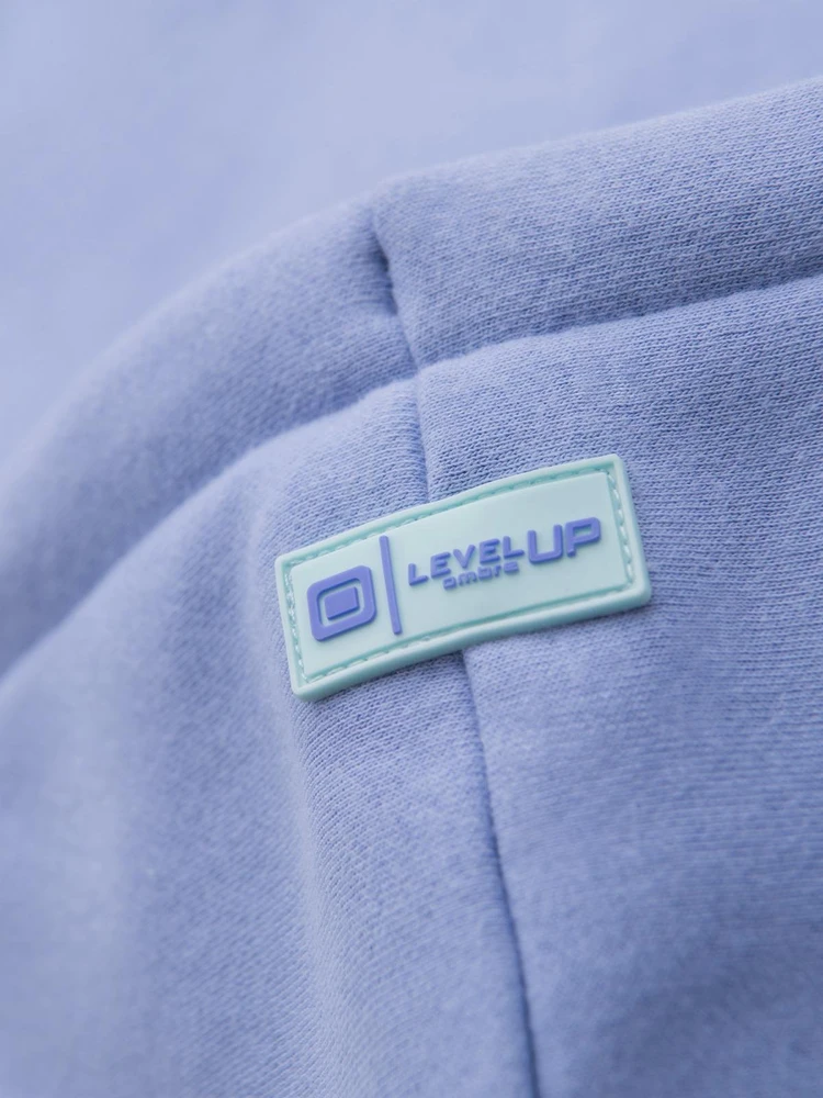 Džemperis su gobtuvu unisex levandų spalvos