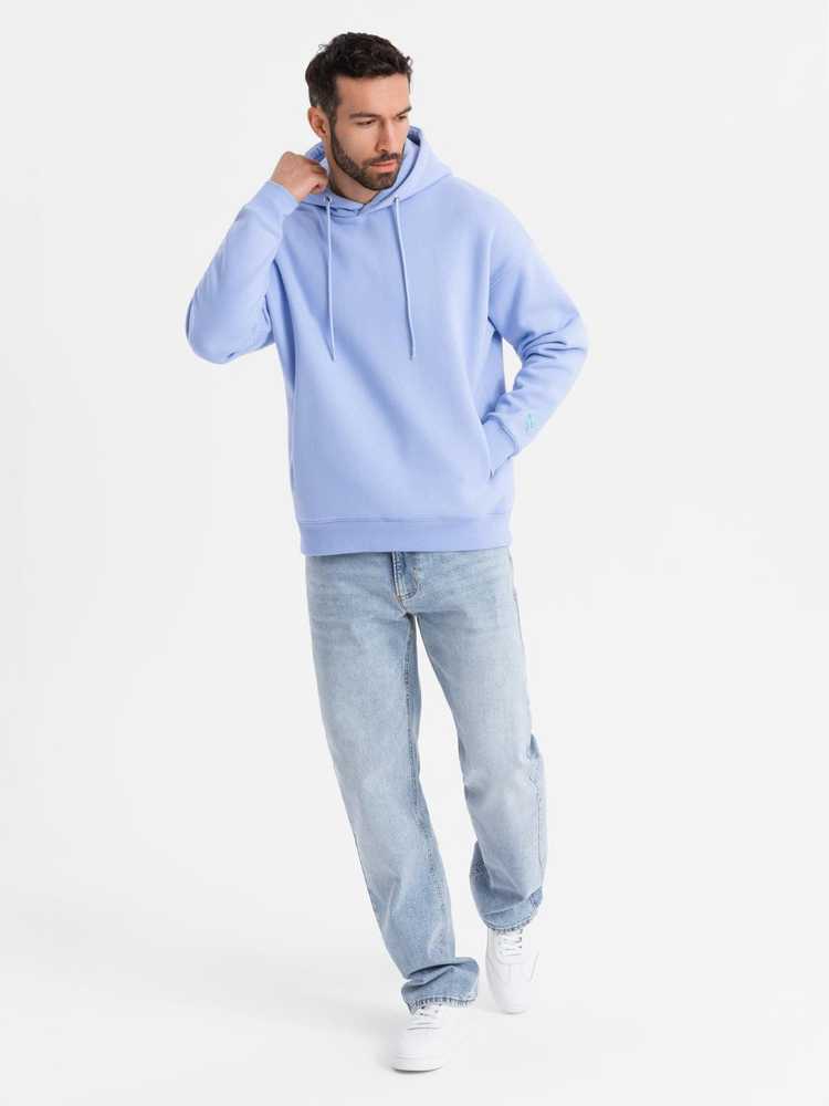 Džemperis su gobtuvu unisex levandų spalvos