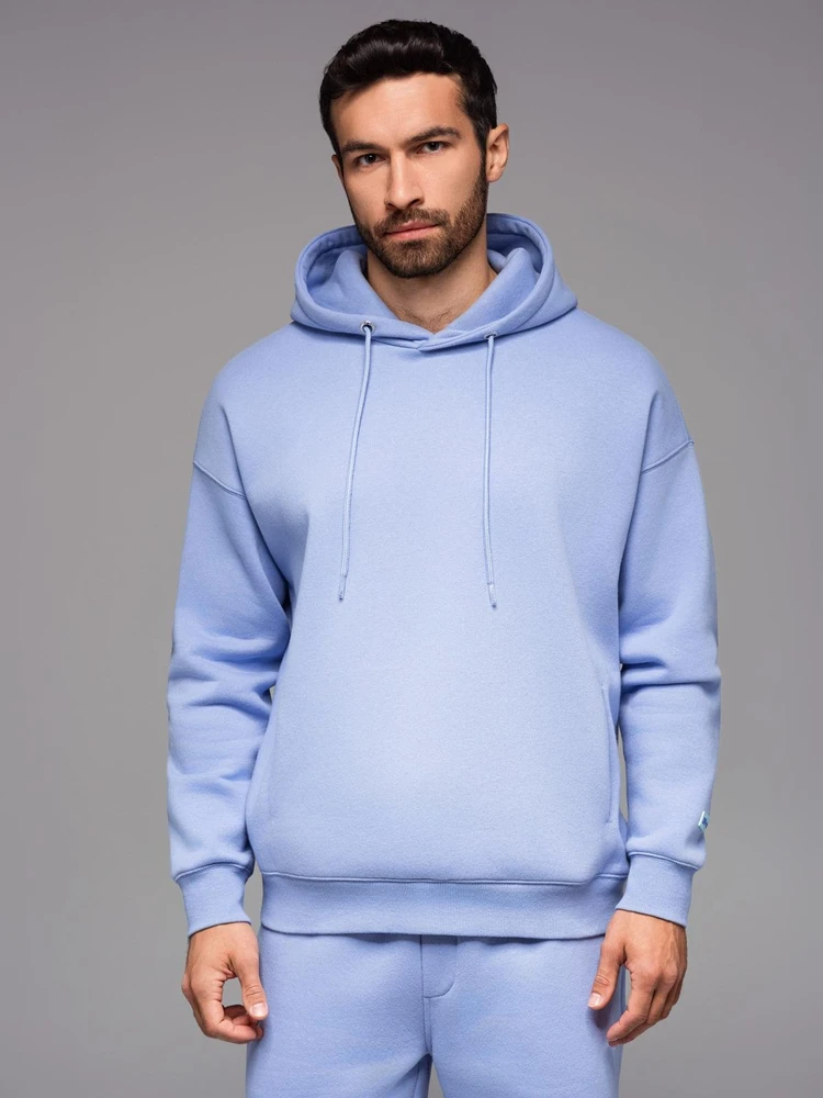 Džemperis su gobtuvu unisex levandų spalvos