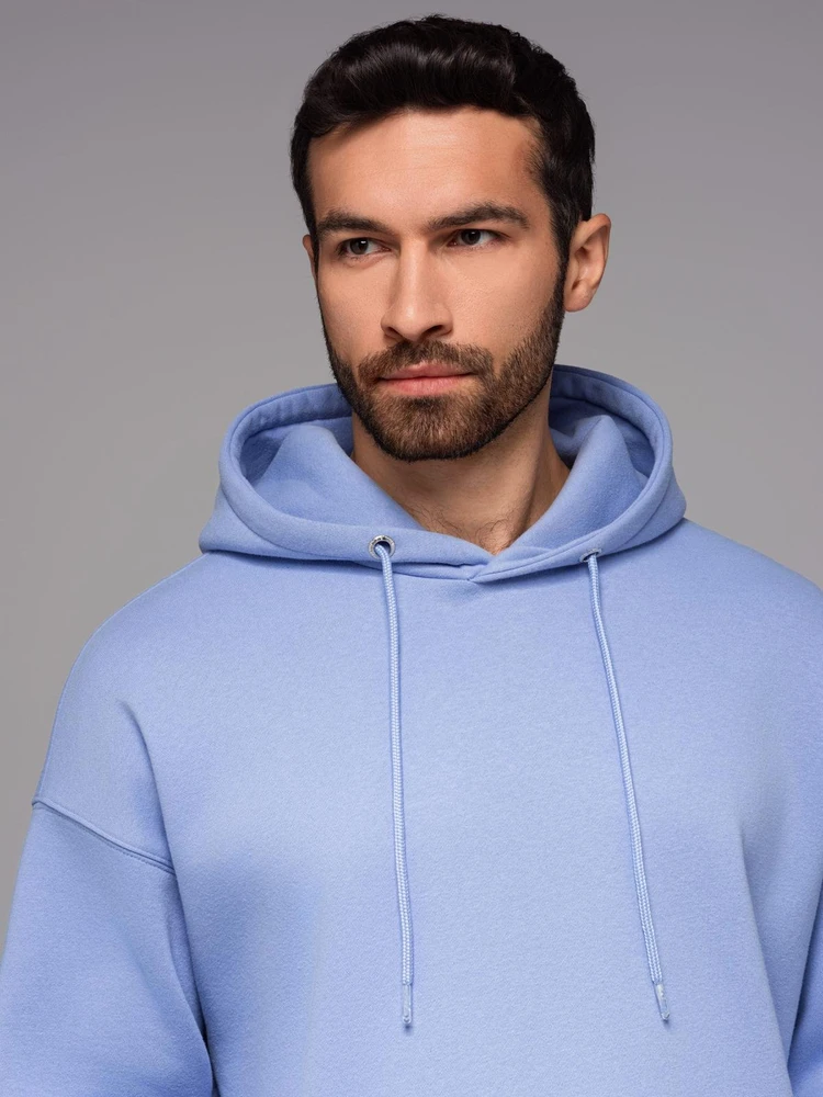 Džemperis su gobtuvu unisex levandų spalvos