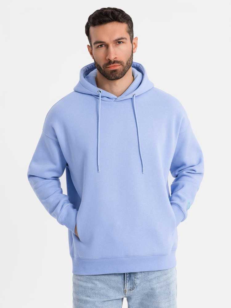 Džemperis su gobtuvu unisex levandų spalvos