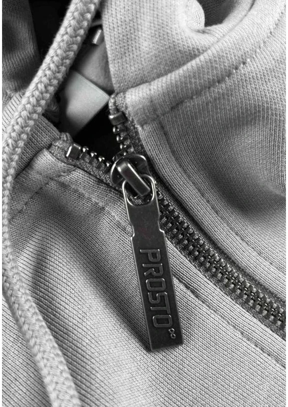 Džemperis su užtrauktuku Prosto P Rim Zip Hoodie KL261MSWE2121 pilkas L