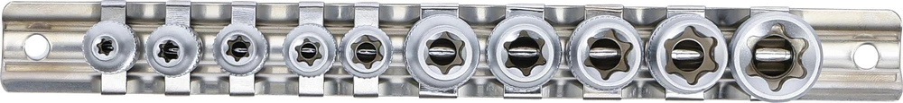 E TIPO GALVUČIŲ RINKINYS | 6,3 MM (1/4") / 10 MM (3/8") KVADRATINĖ PAVARA | E4–E16 | 10 VNT. (9548)