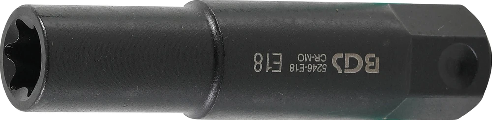 E tipo ilgas galvutės raktas | 22 mm jungtis | E18 (5246-E18)