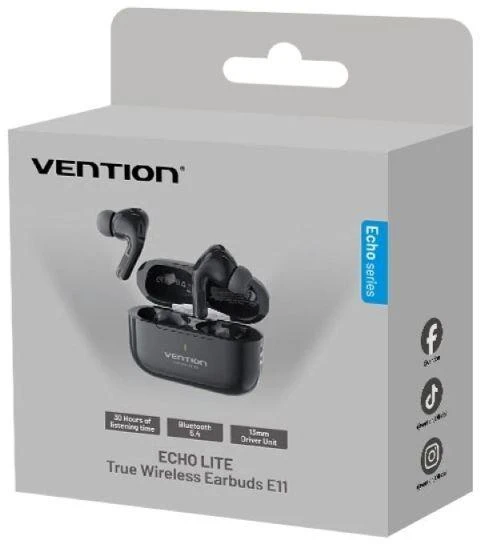 Vention ECHO LITE E11 BT 5.4 Juodas belaidės ausinės