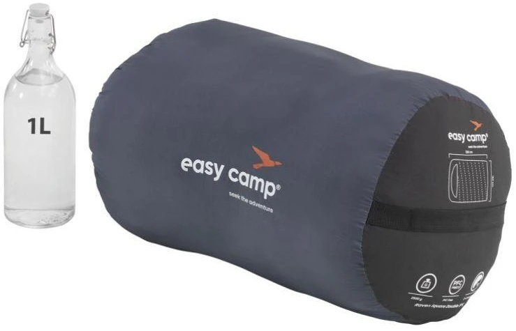 Easy Camp dvigulis miegmaišis Raven Square Double 5°C, tamsiai pilkos spalvos (240209)