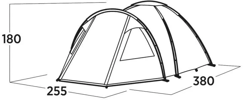 „Easy Camp“ šeimos palapinė | Kinn 4 | 4 asmuo(-ys) | Žalias