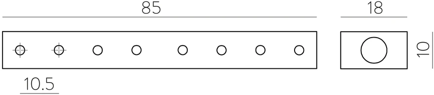 EASY LINK sistemos bėgelio vidinis sujungimas, juodas, K1002345N