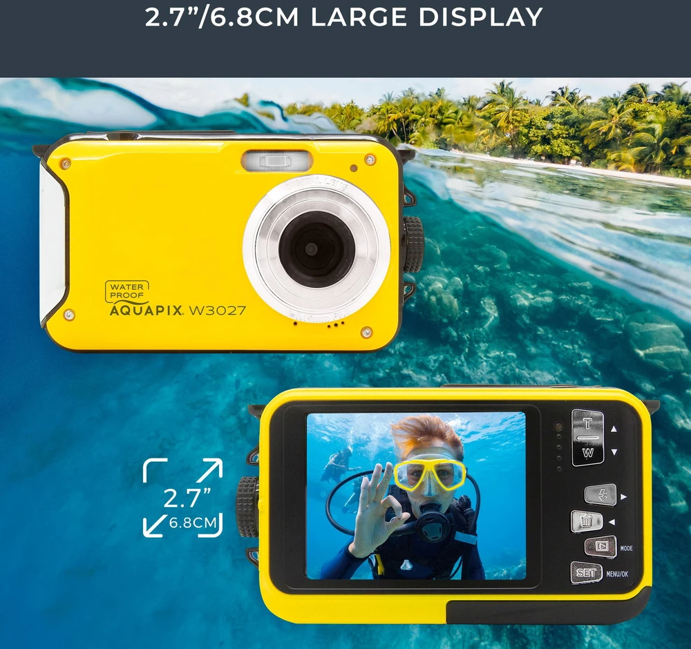 Easypix Aquapix W3027 Wave geltona veiksmo kamera