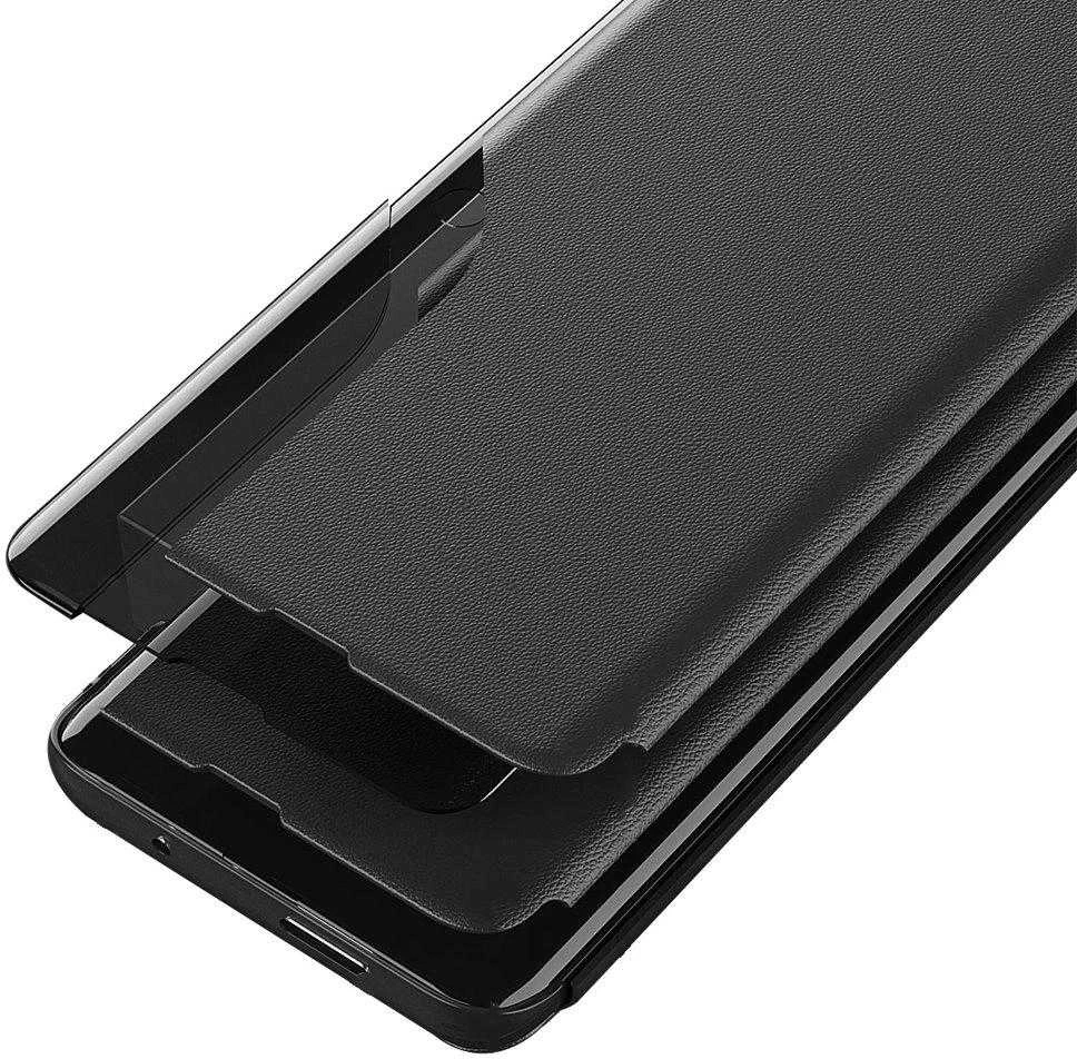 Hurtel Eco Leather View dėklas Elegant Flip Cover Stand Function Poco M4 Pro 5G juodos spalvos