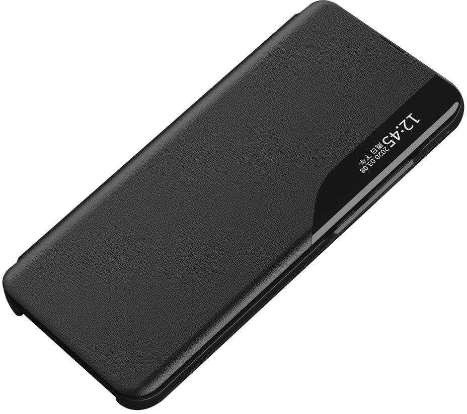 Hurtel Eco Leather View dėklas Elegant Flip Cover Stand Function Poco M4 Pro 5G juodos spalvos