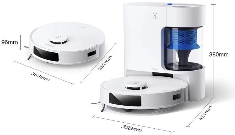 Ecovacs DEEBOT N20 PLUS dulkių siurblys-robotas, Baltas