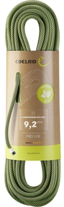 EDELRID Virvė hummingbird eco dry 9.2mm 70m - naktinis citrusas