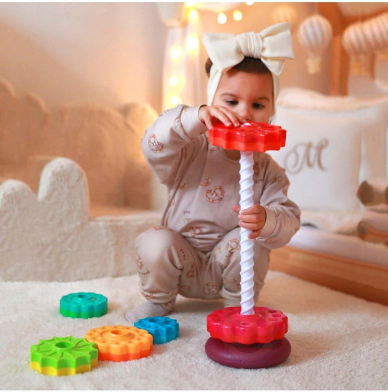 WOOPIE BABY edukacinė piramidė bokštas