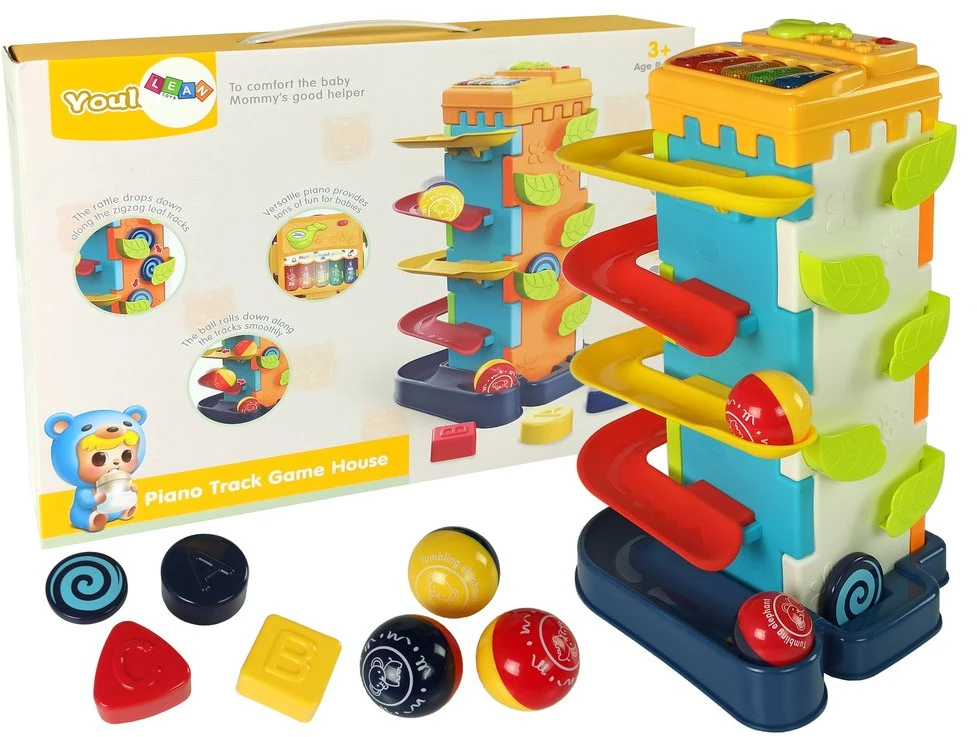 Lean Toys Edukacinis figūrėlių žaidimas 4 aukštų su melodijomis